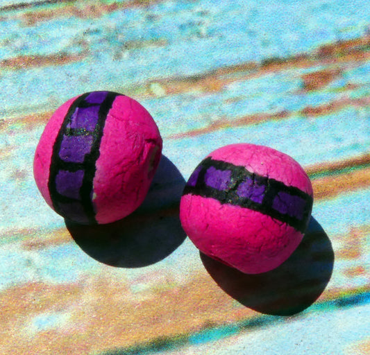 Ceramic Inky Bead Earring Charms #1