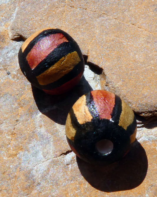 Ceramic Inky Bead Earring Charms #2