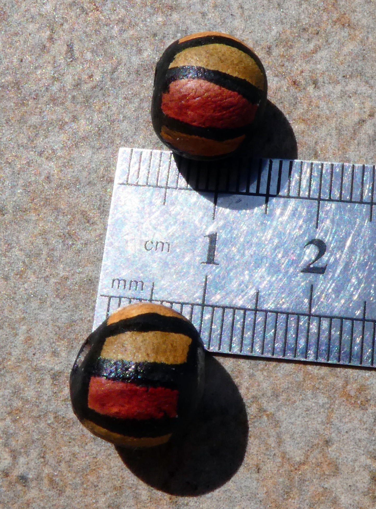Ceramic Inky Bead Earring Charms #2