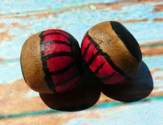 Ceramic Inky Bead Earring Charms #4
