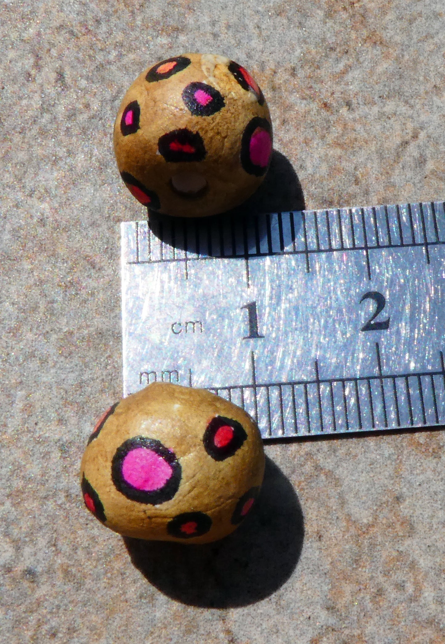 Ceramic Inky Bead Earring Charms #5