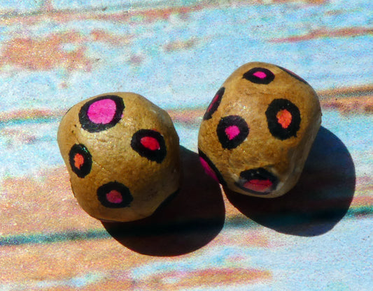 Ceramic Inky Bead Earring Charms #5
