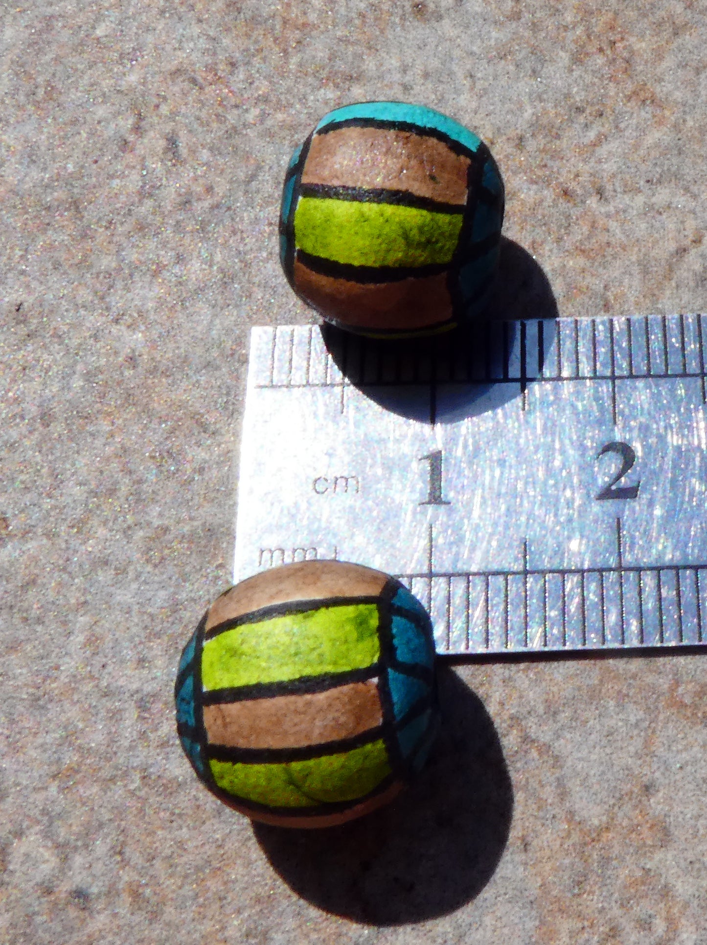 Ceramic Inky Bead Earring Charms #6
