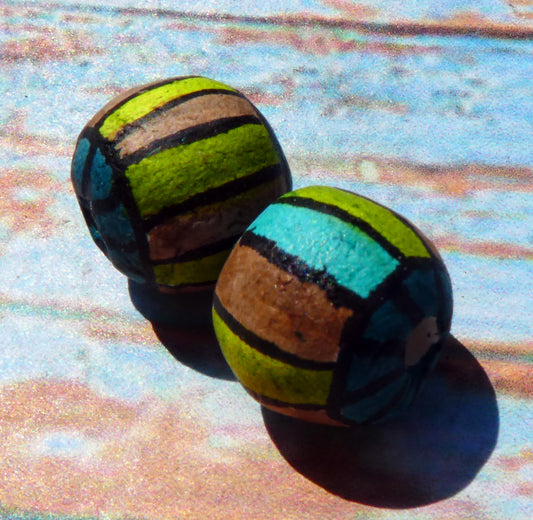 Ceramic Inky Bead Earring Charms #6
