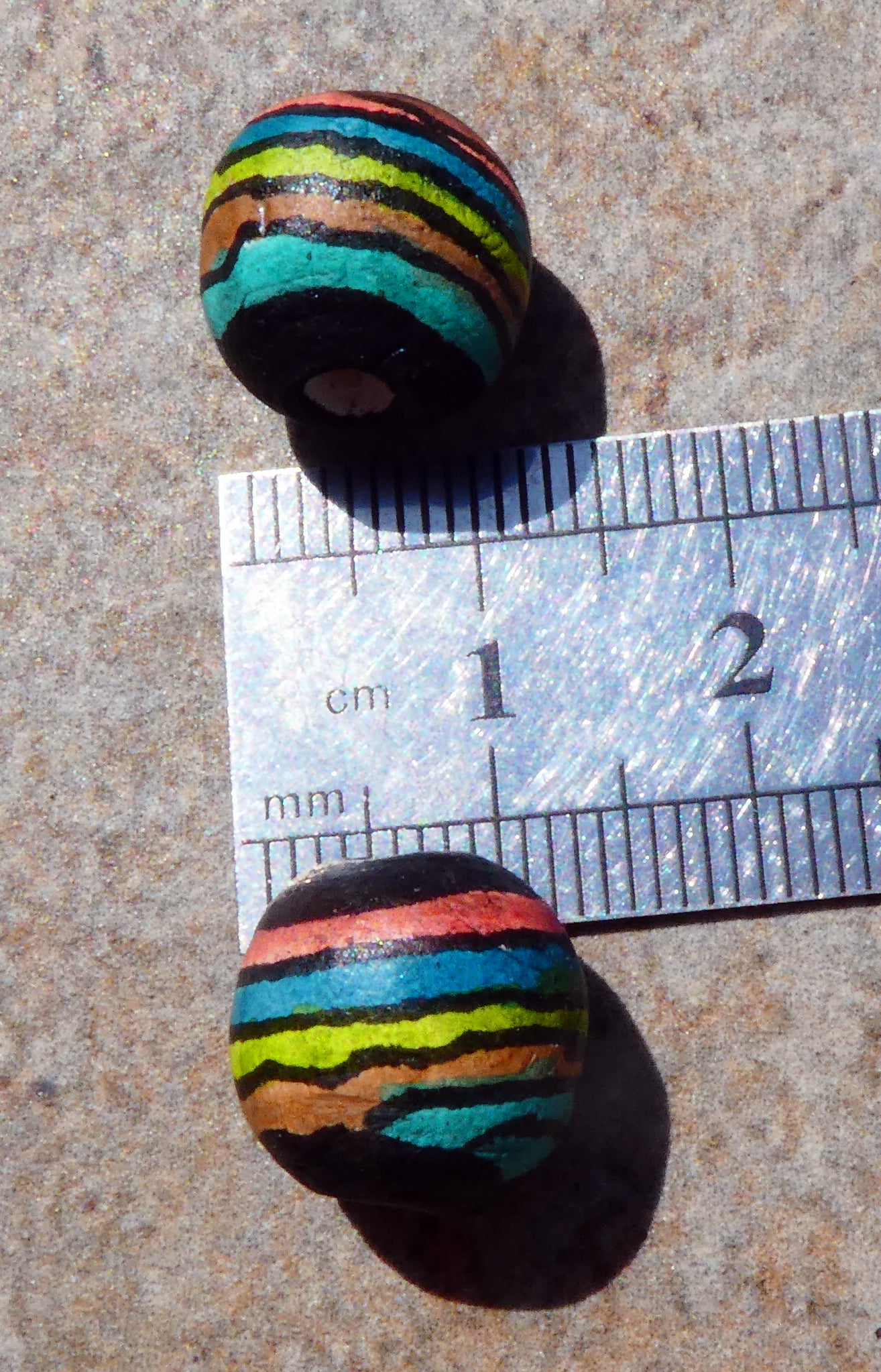 Ceramic Inky Bead Earring Charms #7