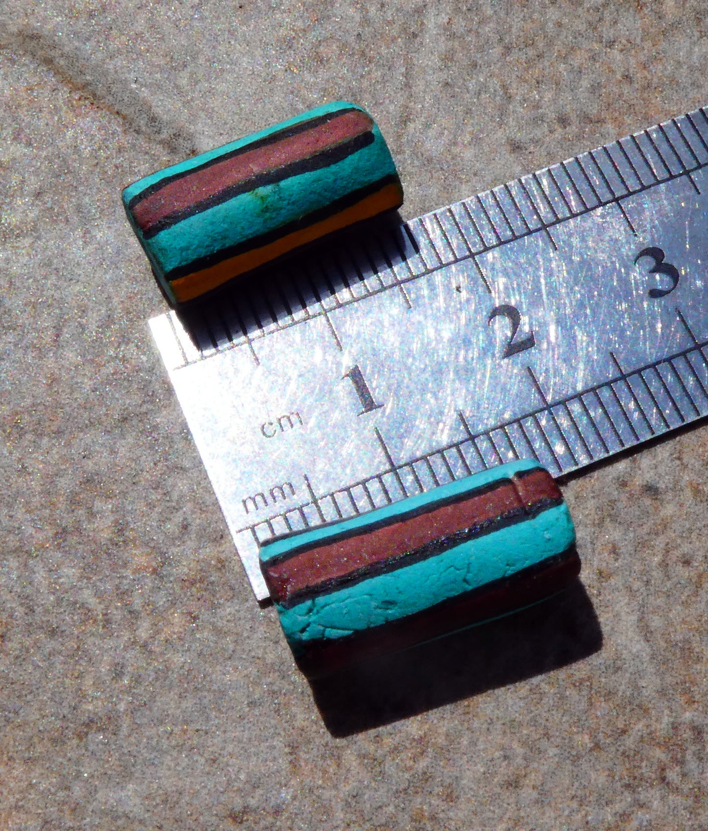 Ceramic Inky Tube Bead Earring Charms #2