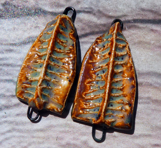 Ceramic Textured Arch Connectors -Amber Ash