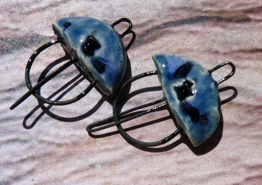 Ceramic Semi Circle Connectors -Waterfall