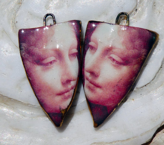 Ceramic Da Vinci Spear Earring Charms