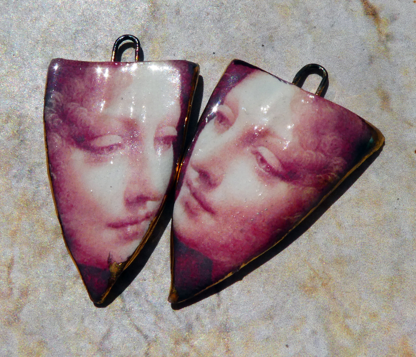 Ceramic Da Vinci Spear Earring Charms