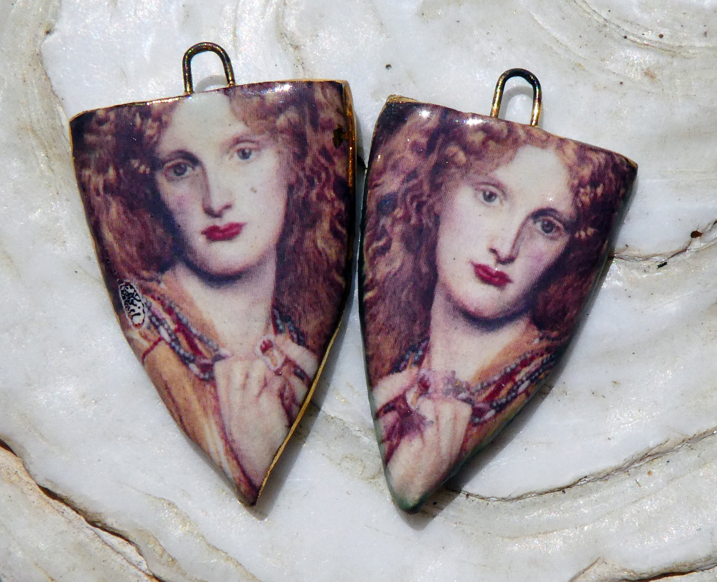 Ceramic Rosetti Spear Earring Charms #2