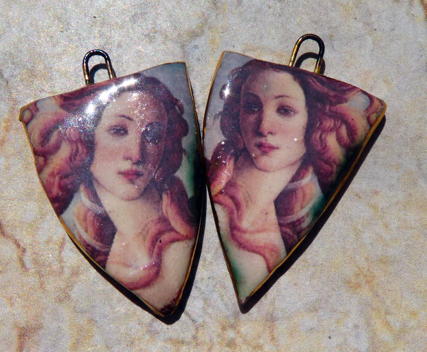 Ceramic Botticelli Spear Earring Charms