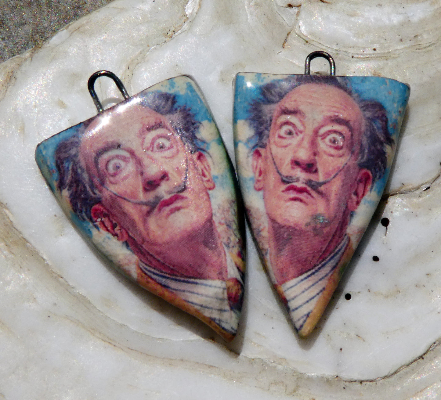 Ceramic Dali Spear Earring Charms