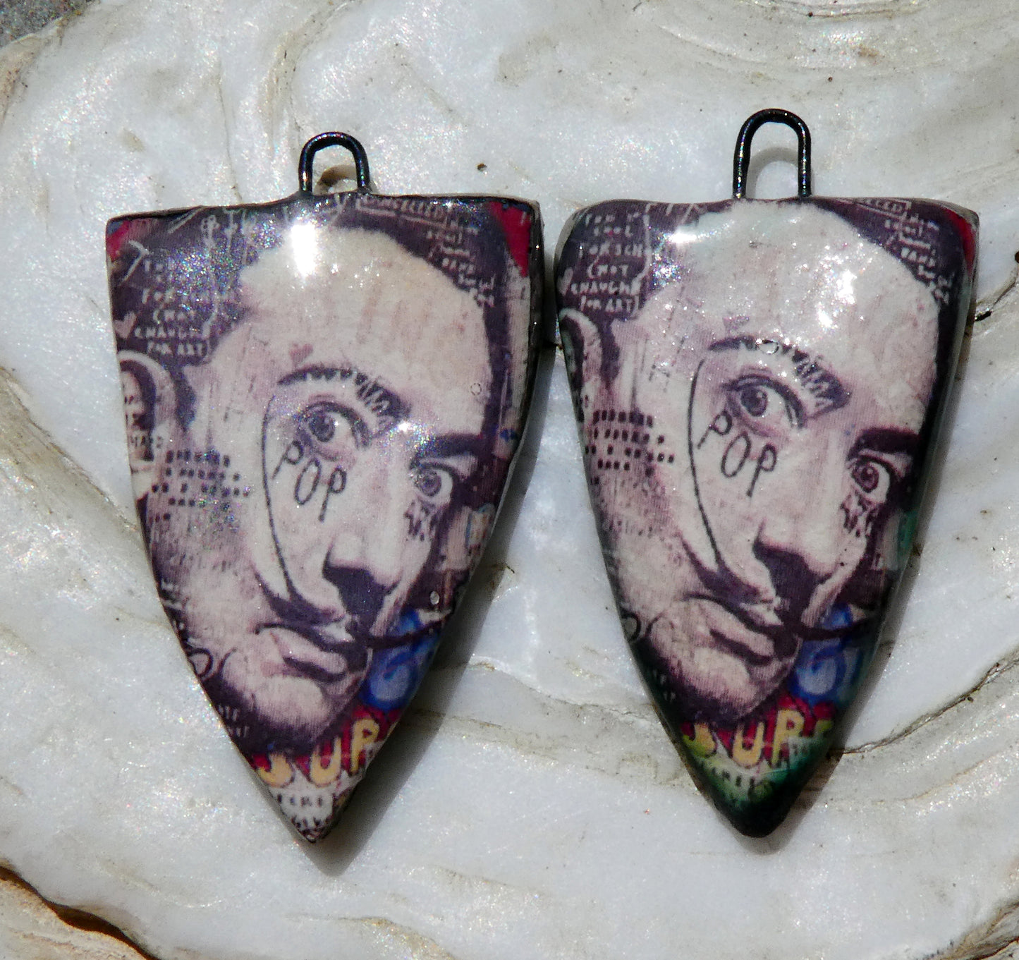 Ceramic Dali Spear Earring Charms #2