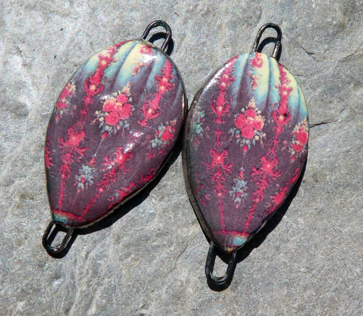 Ceramic Vintage Hot Air Balloon Decal Connectors #7