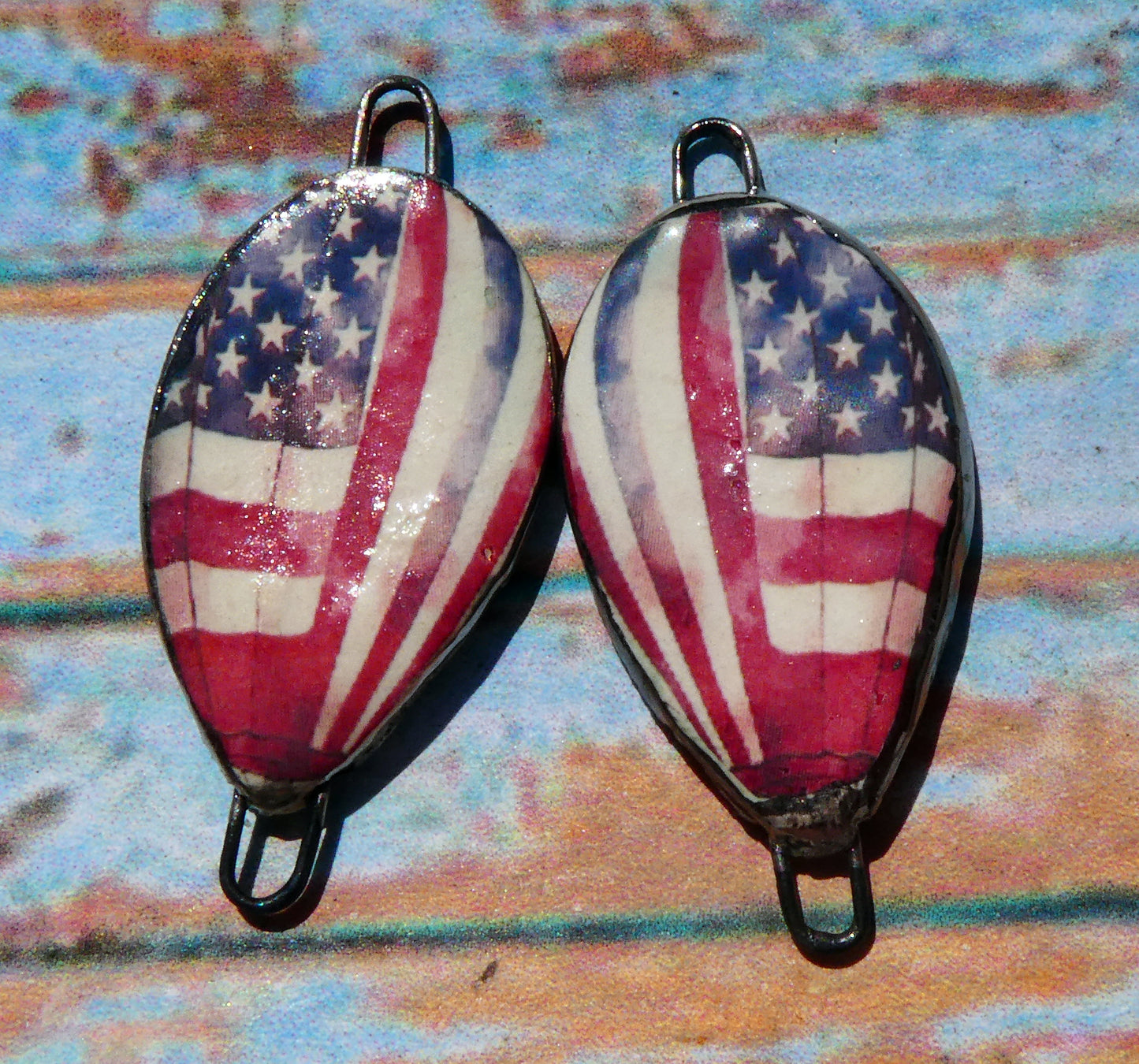 Ceramic Vintage Hot Air Balloon Decal Connectors #10