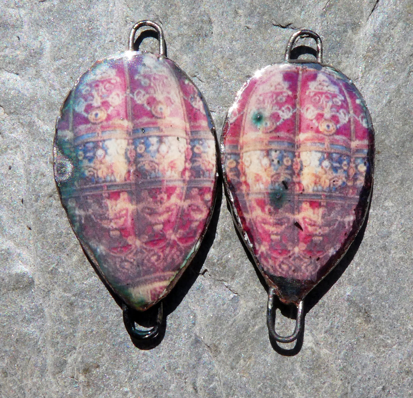 Ceramic Vintage Hot Air Balloon Decal Connectors #11