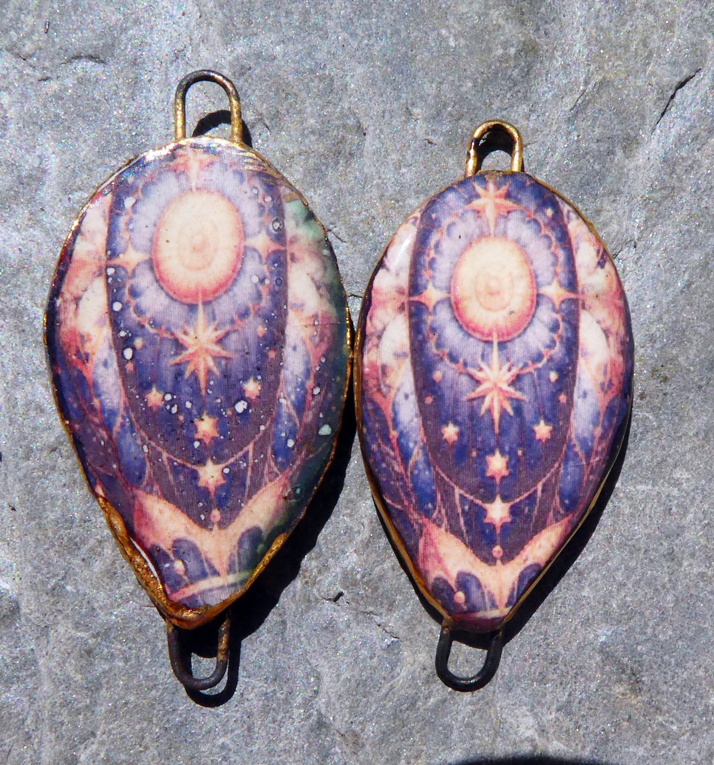 Ceramic Vintage Hot Air Balloon Decal Connectors #19