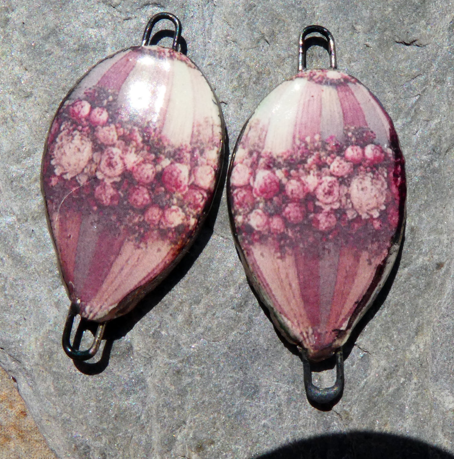 Ceramic Vintage Hot Air Balloon Decal Connectors #20