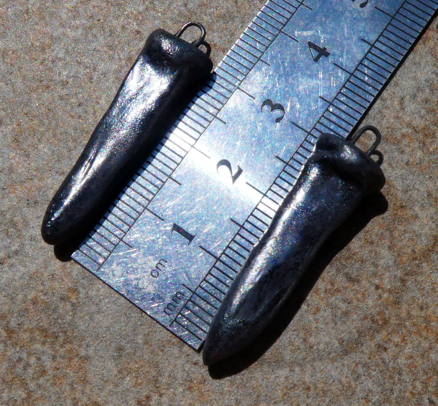 Ceramic Steely Coffin Nail Charms