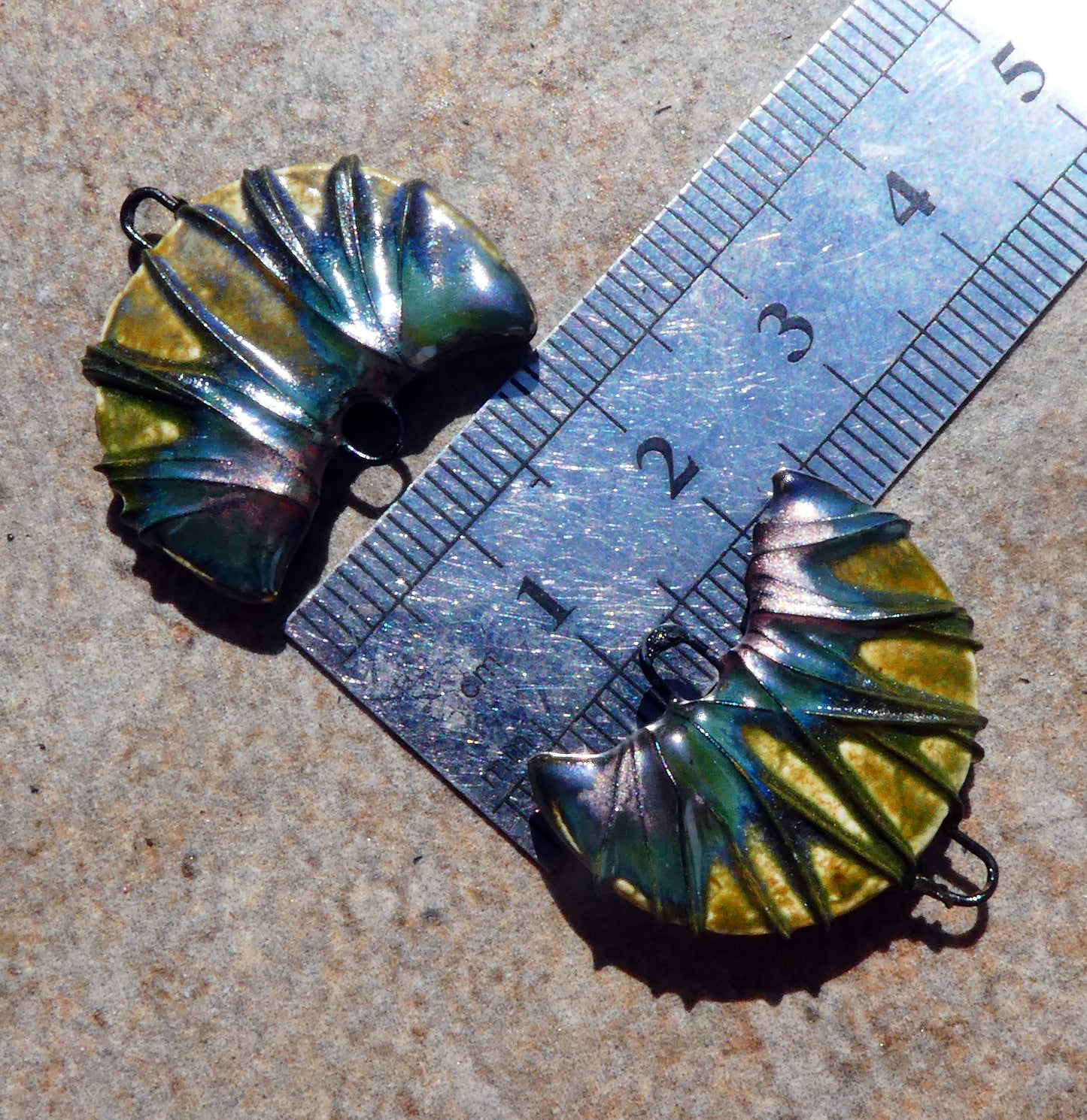 Ceramic Wire Wrapped Crescent Connectors - California