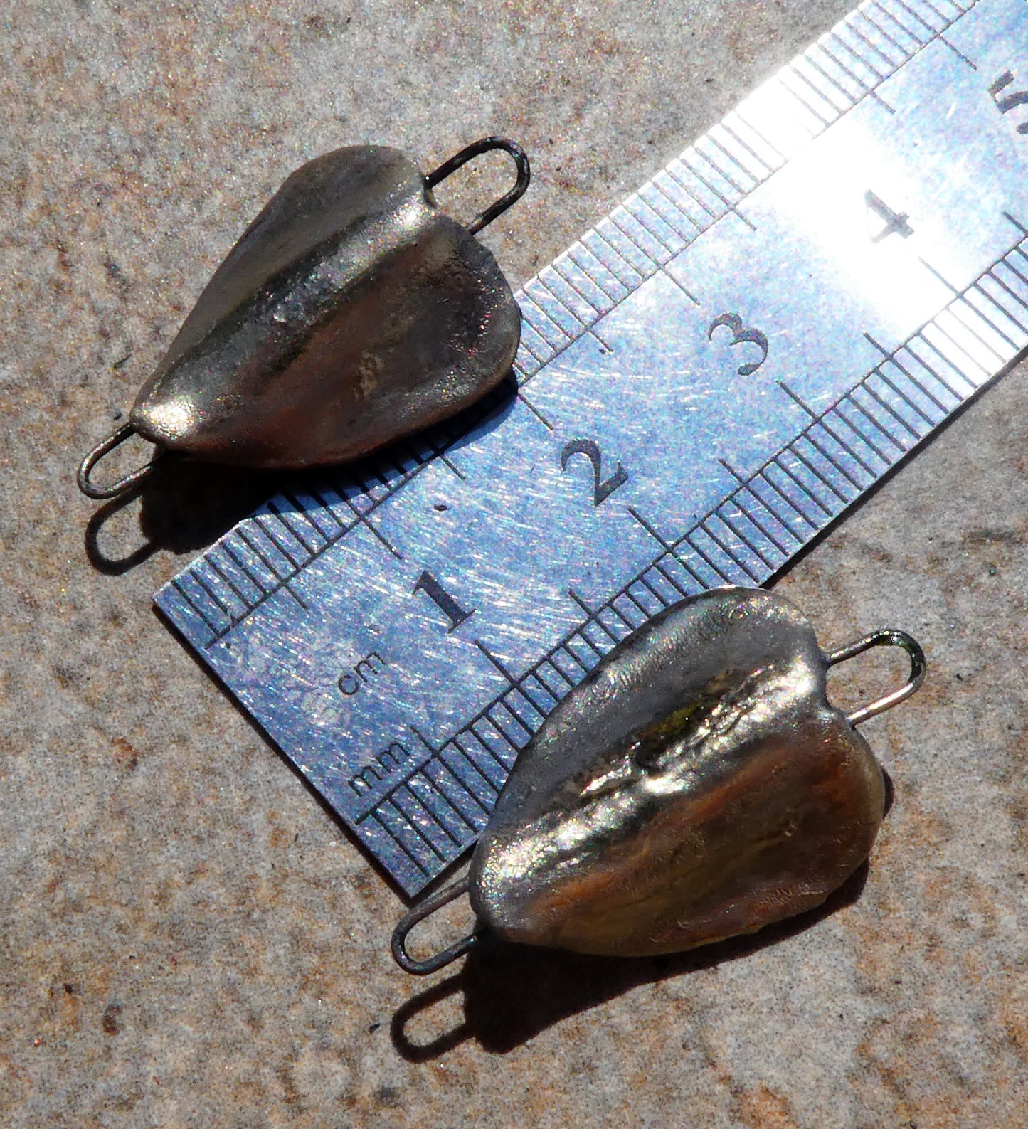Ceramic Leaf Connectors - Amber