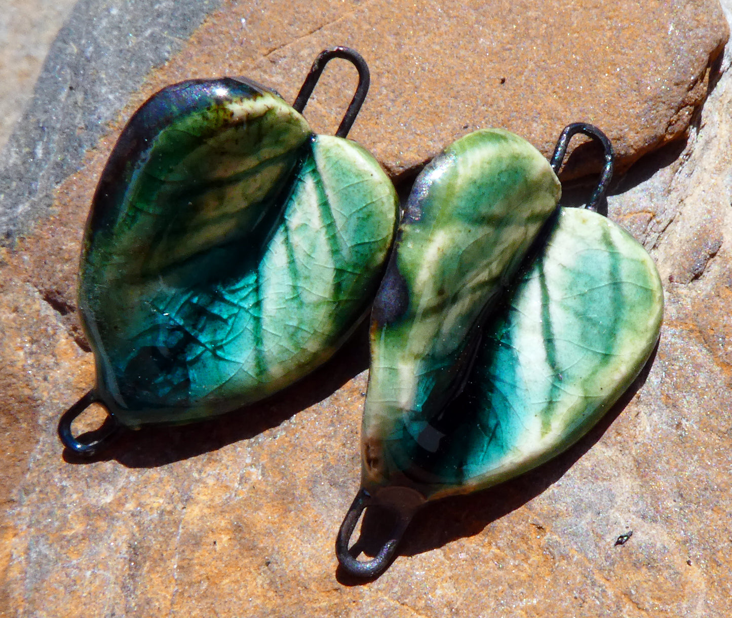 Ceramic Leaf Connectors - Jurassic
