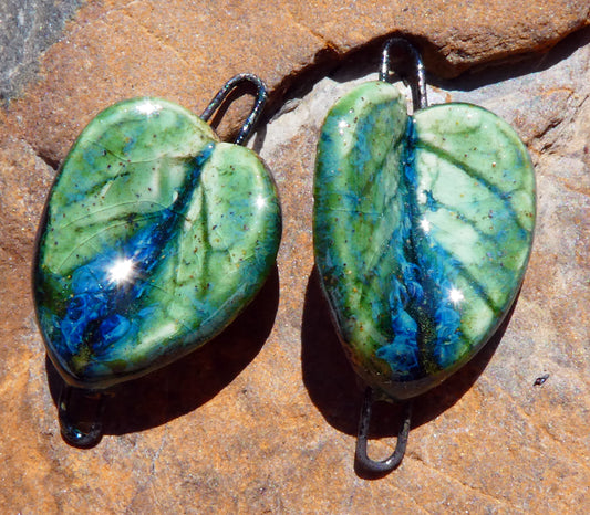 Ceramic Leaf Connectors - Rockpool