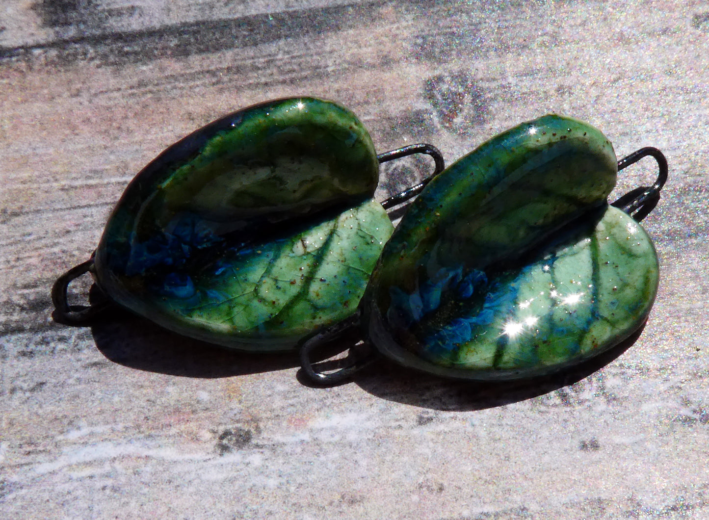 Ceramic Leaf Connectors - Rockpool