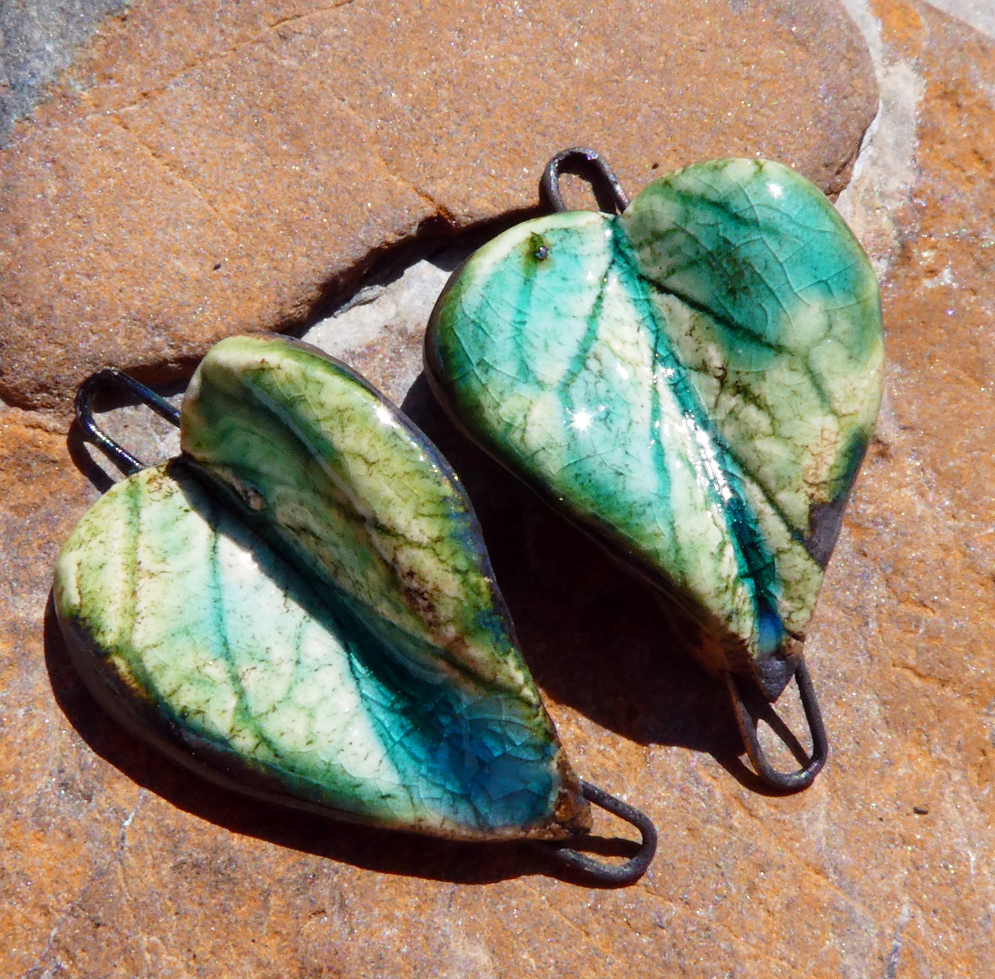 Ceramic Leaf Connectors - Jurassic