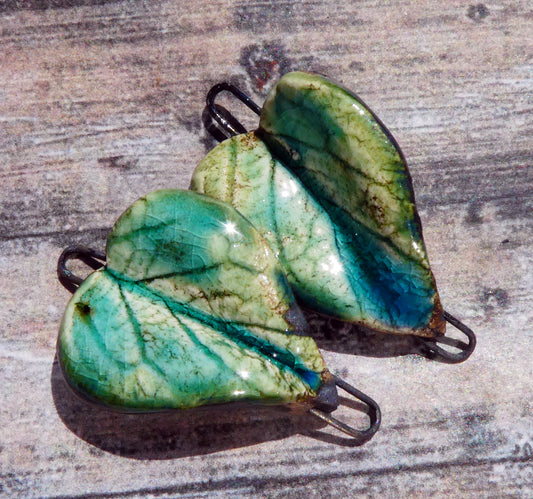 Ceramic Leaf Connectors - Jurassic
