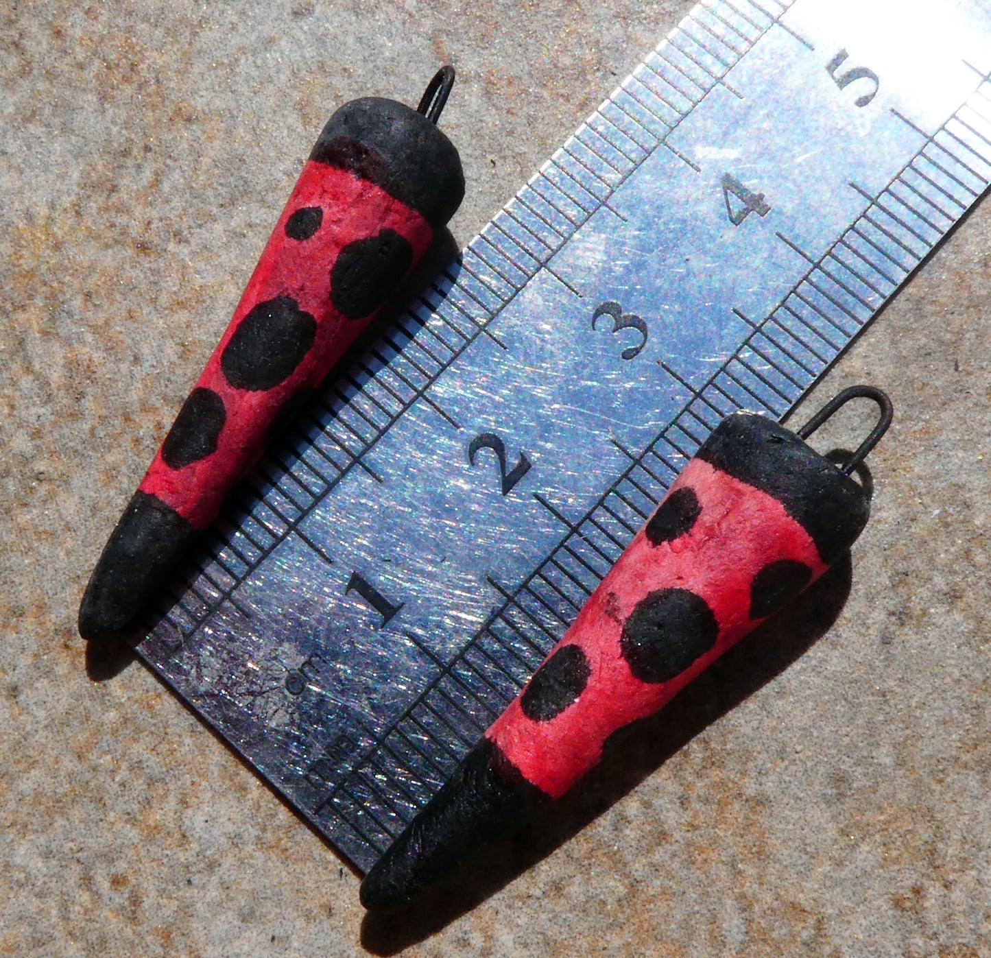 Ceramic Inky Spike Earring Charms #2
