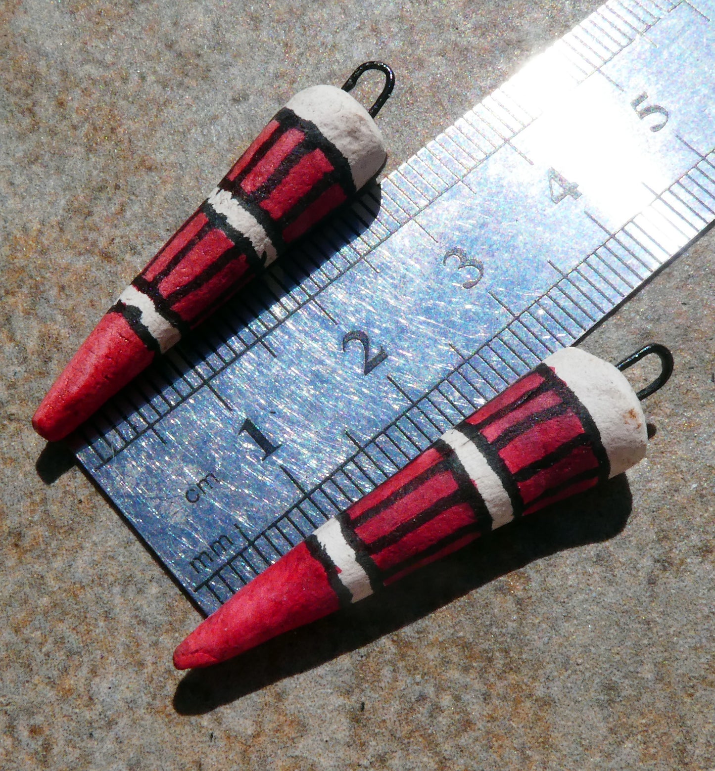 Ceramic Inky Spike Earring Charms #3