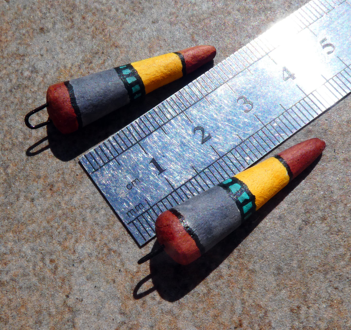 Ceramic Inky Spike Earring Charms #4