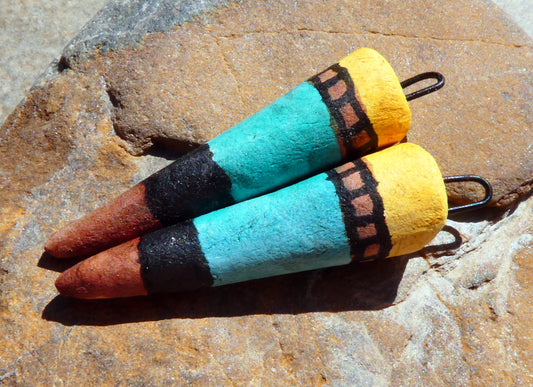 Ceramic Inky Spike Earring Charms #7