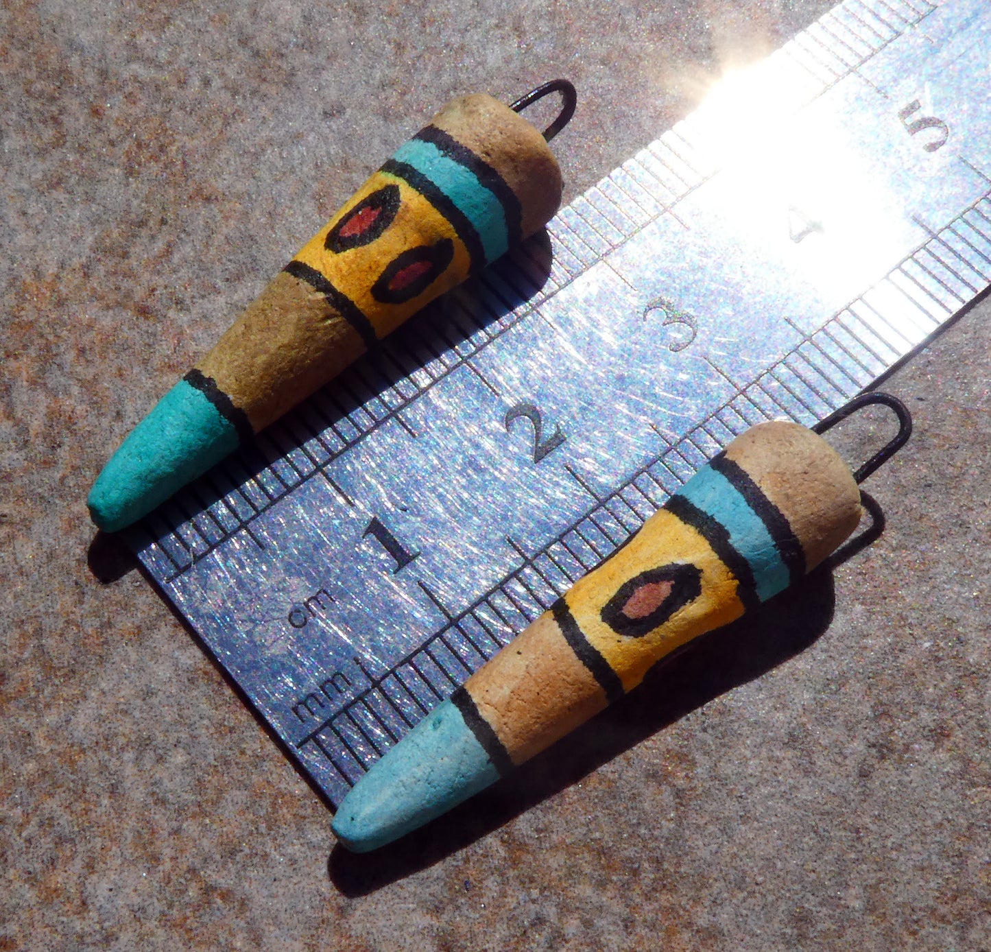 Ceramic Inky Spike Earring Charms #9