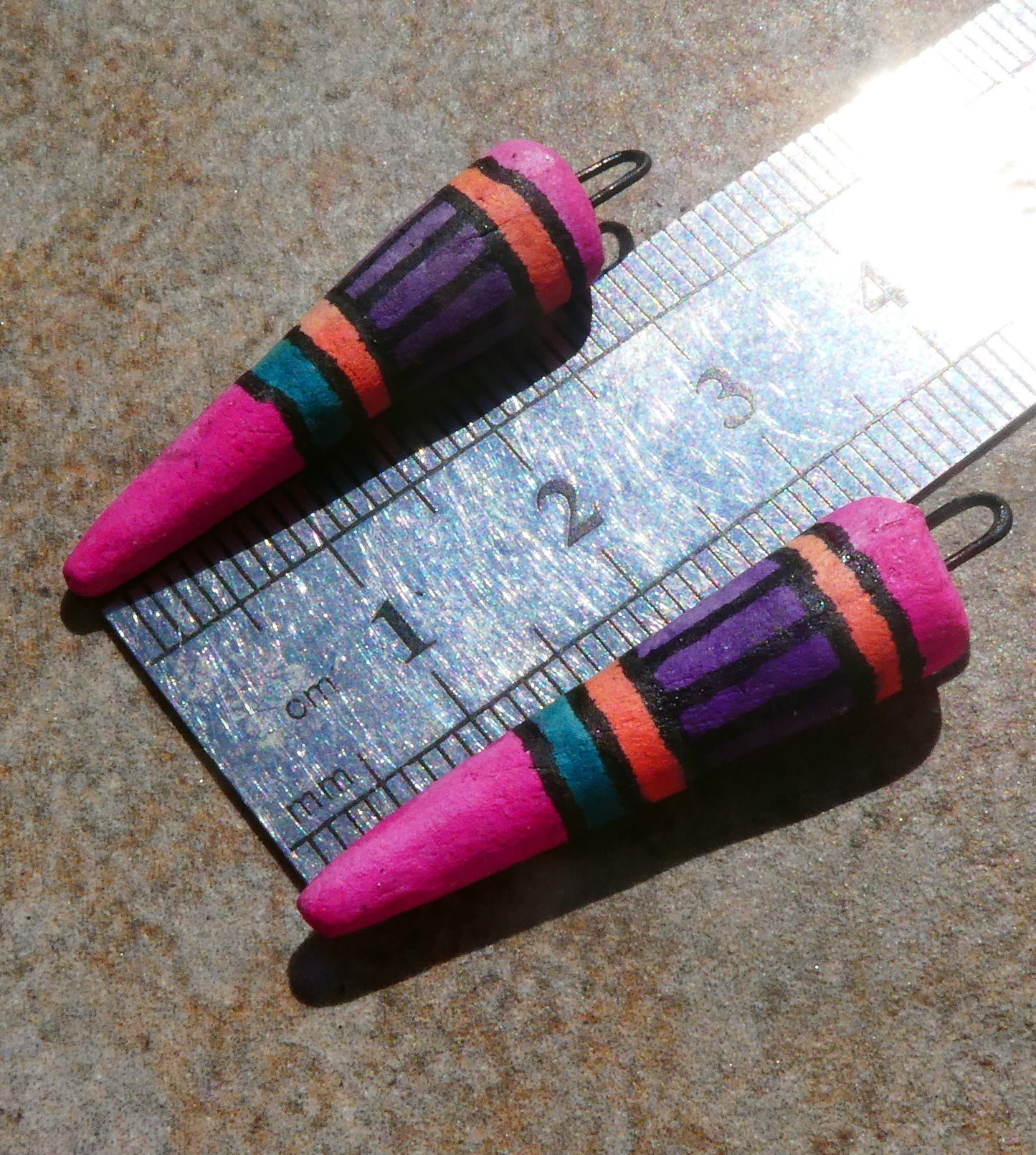Ceramic Inky Spike Earring Charms #10