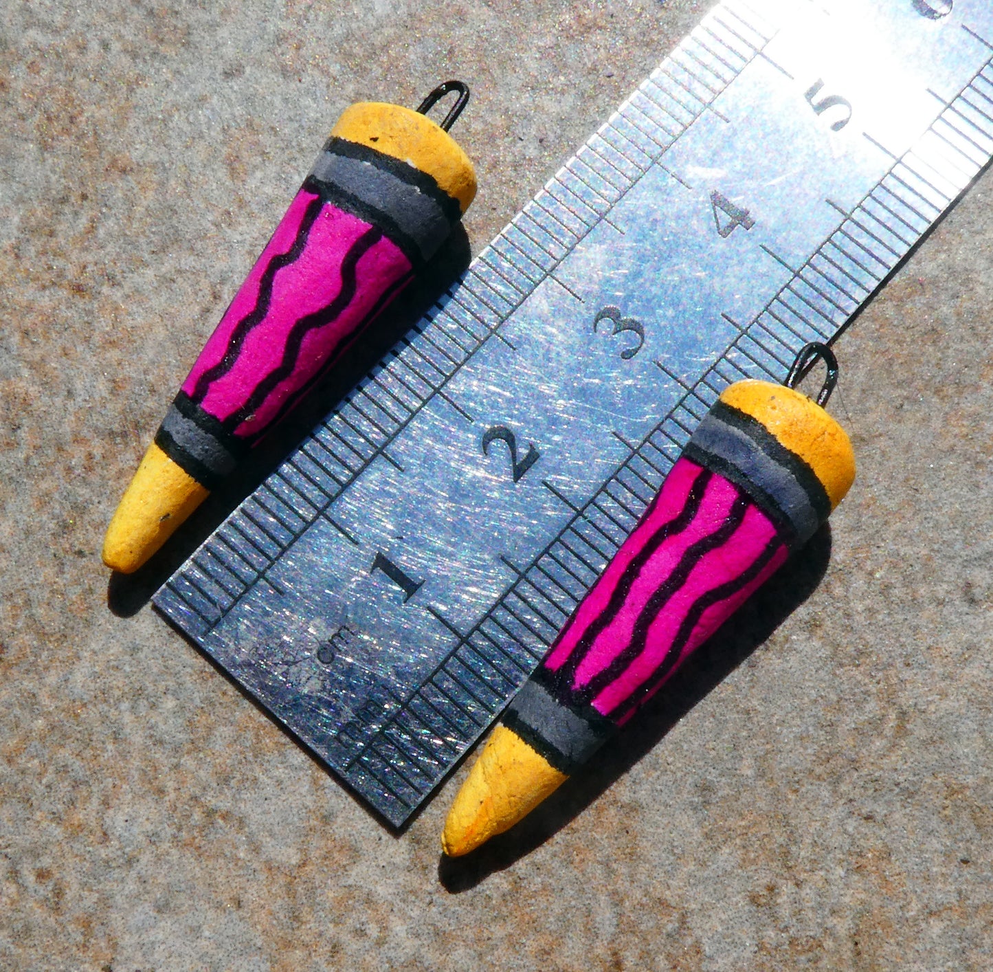 Ceramic Inky Spike Earring Charms #11