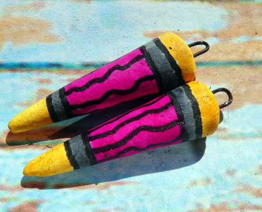 Ceramic Inky Spike Earring Charms #11