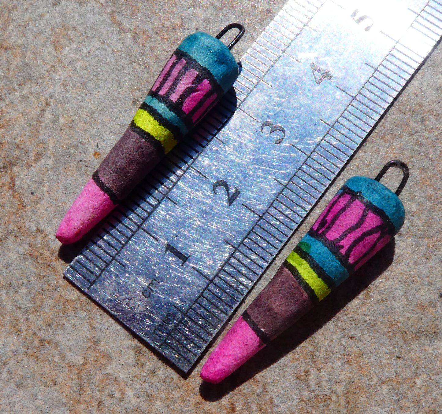Ceramic Inky Spike Earring Charms #12