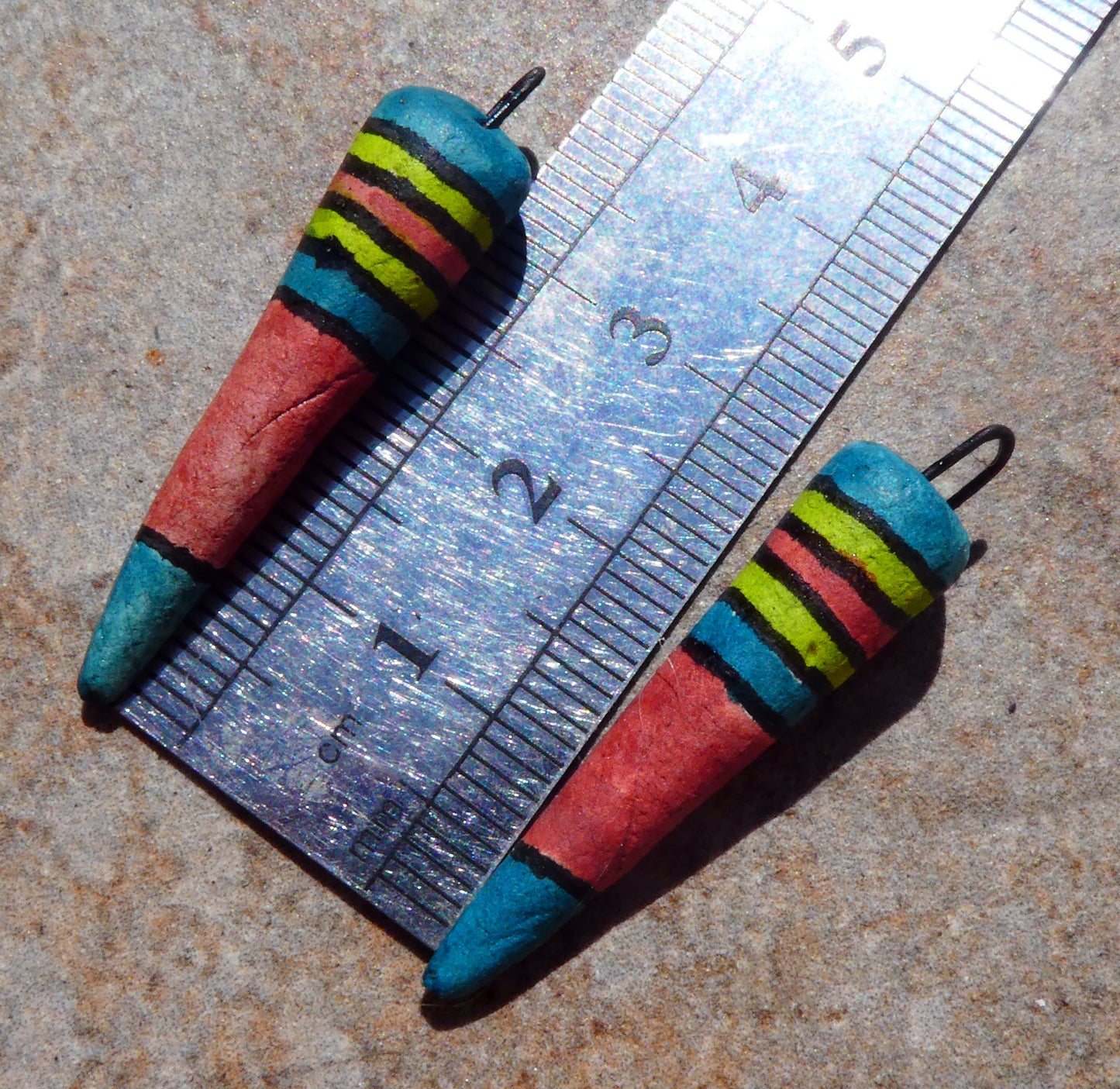 Ceramic Inky Spike Earring Charms #13