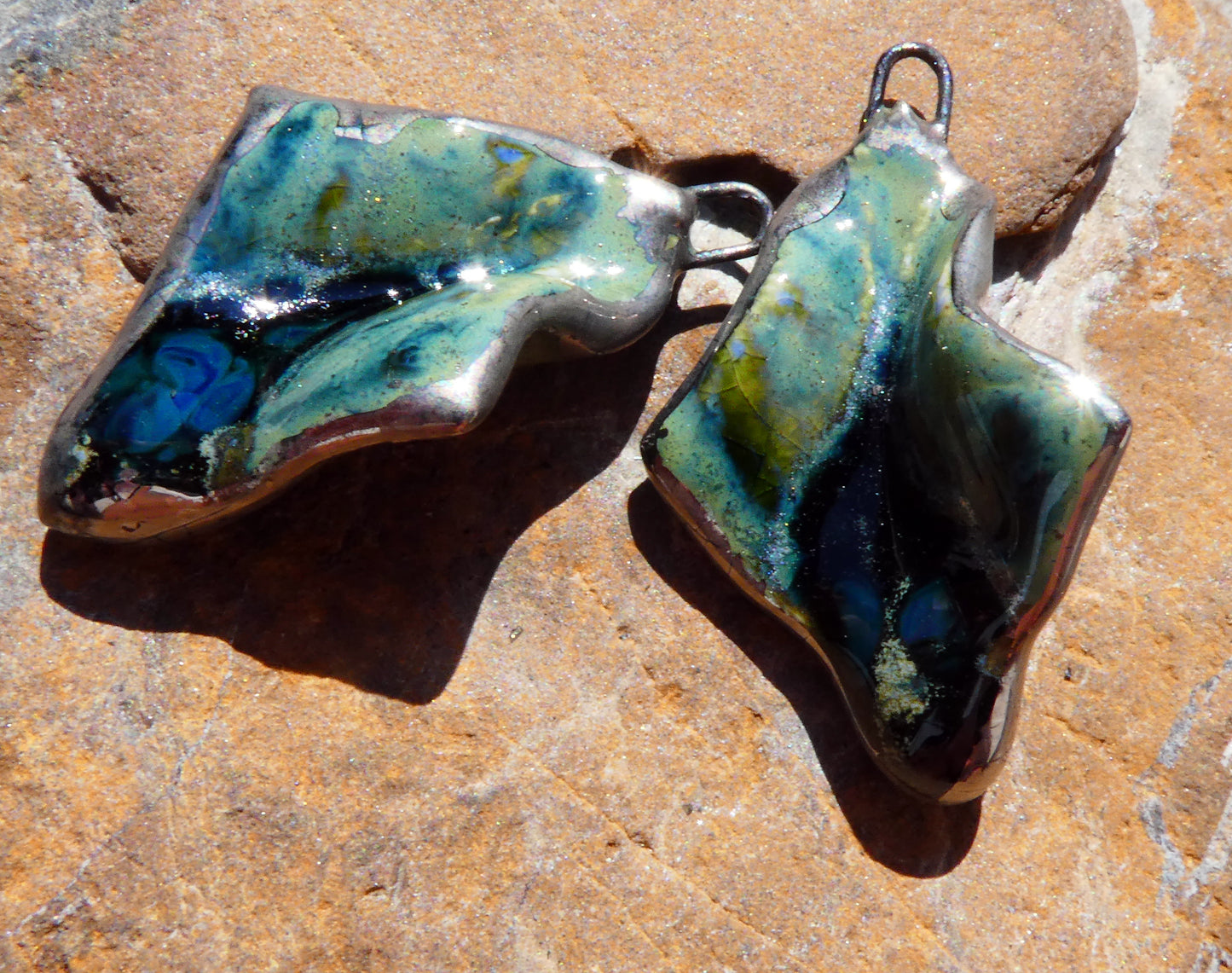 Ceramic Tatter Charms -Rockpool