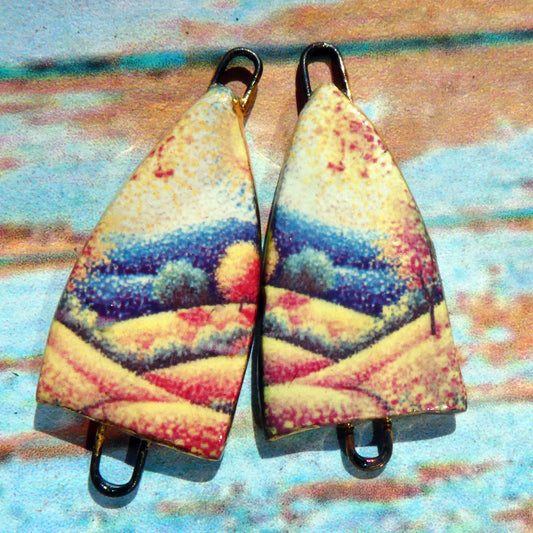 Ceramic Summer Scene Decal Arch Connectors - #4