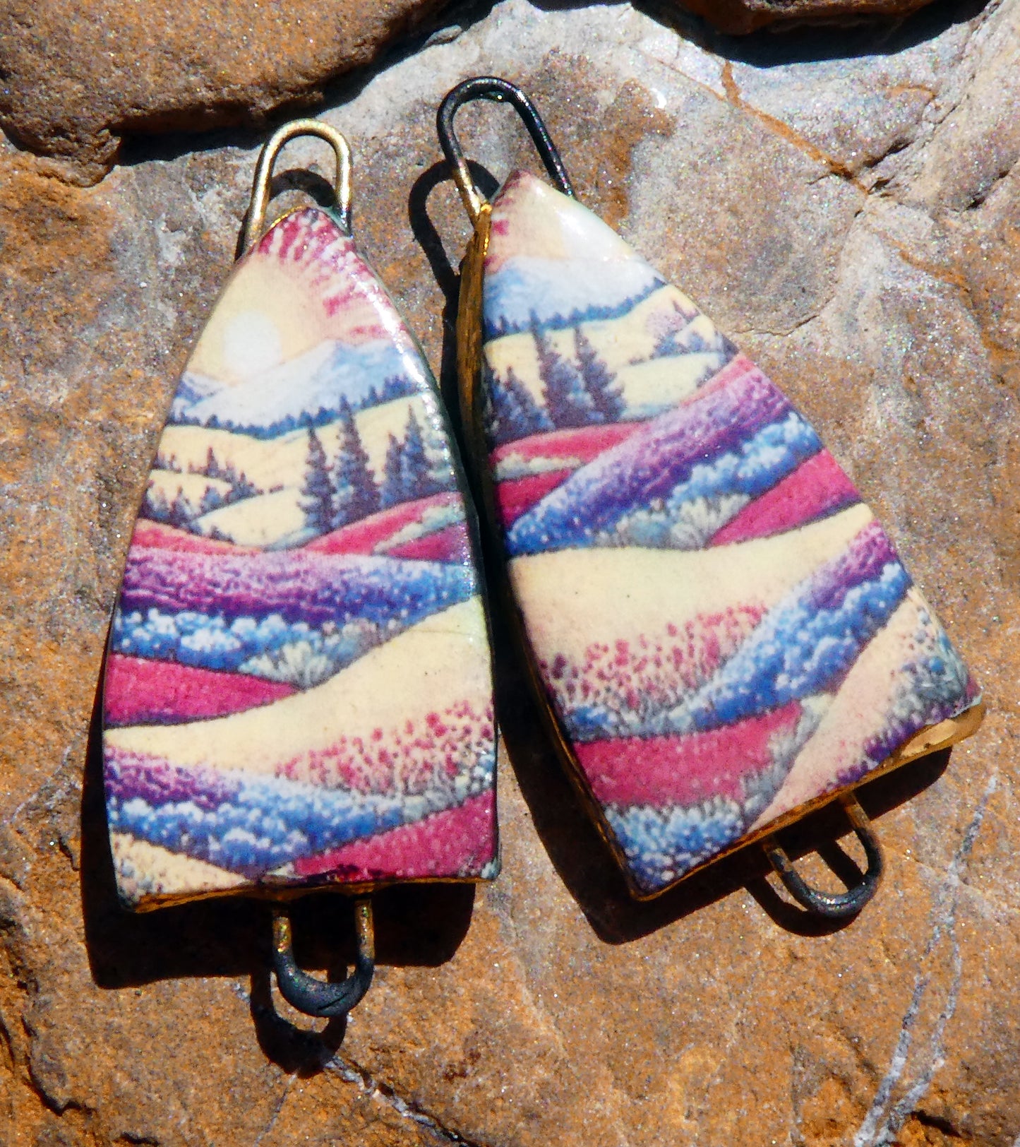 Ceramic Summer Scene Decal Arch Connectors - #6