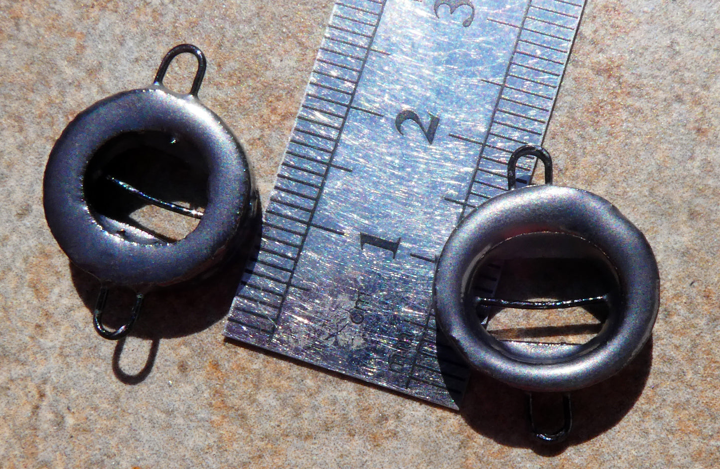 Ceramic Circular Wired Connectors - Pewter