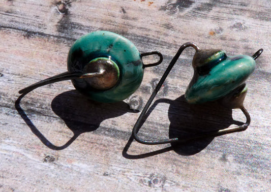 Ceramic Hoopy Disc Connectors - Spring Meadow