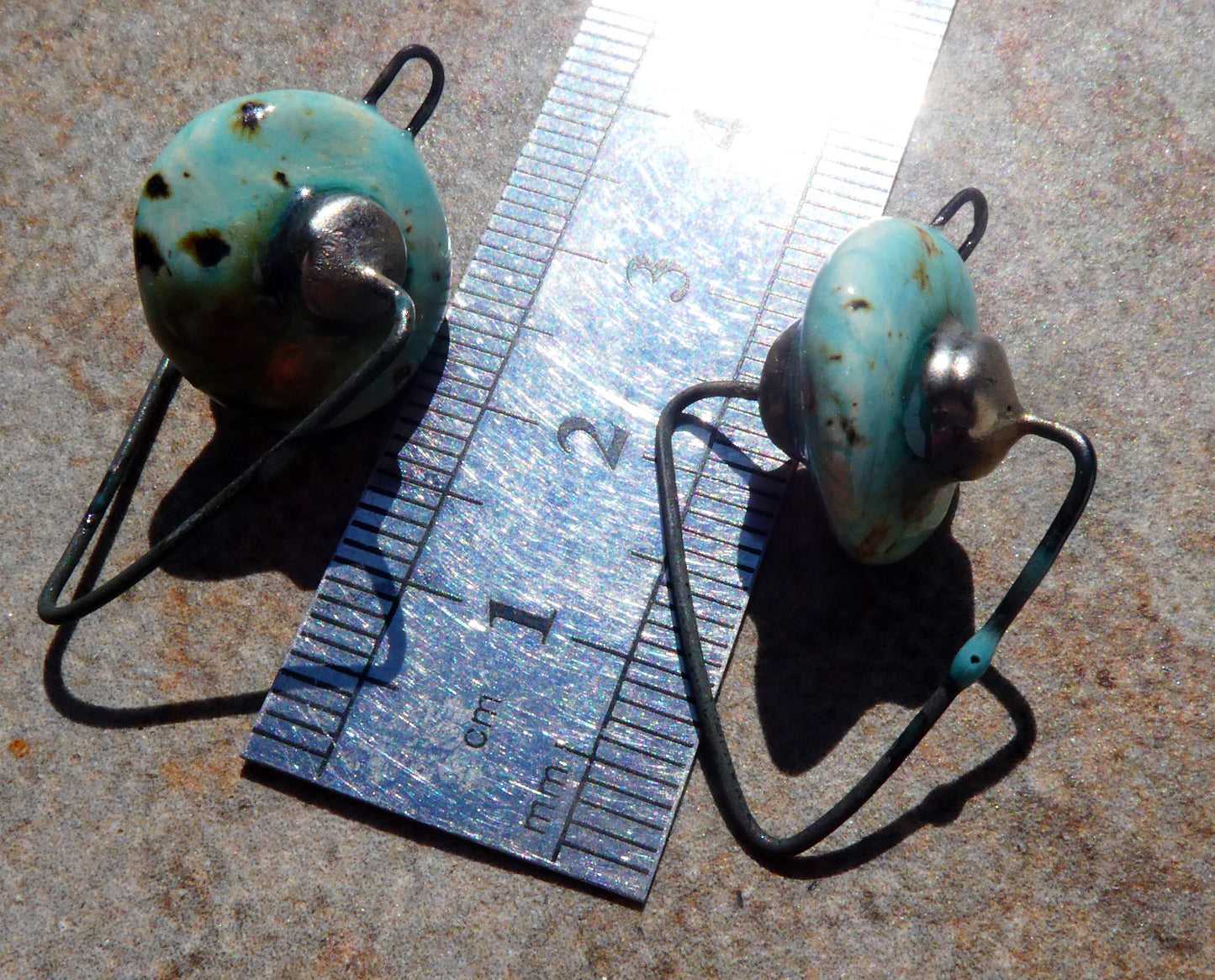 Ceramic Hoopy Disc Connectors - Blue Guppy