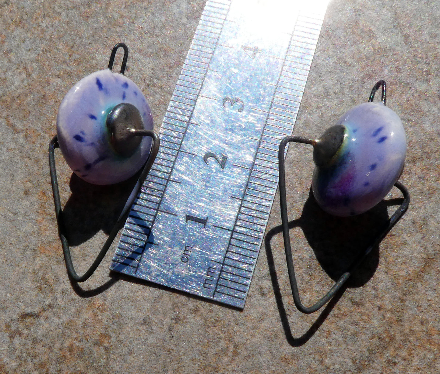 Ceramic Hoopy Disc Connectors - Purple Reign