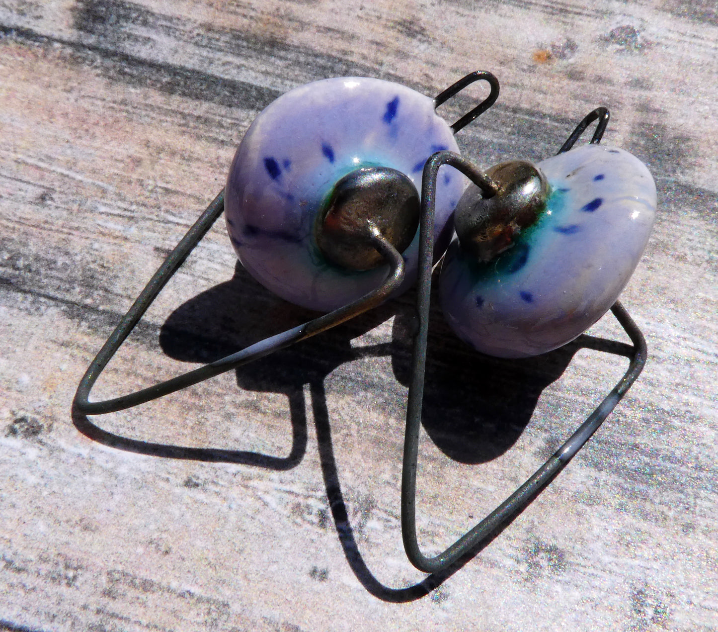 Ceramic Hoopy Disc Connectors - Purple Reign