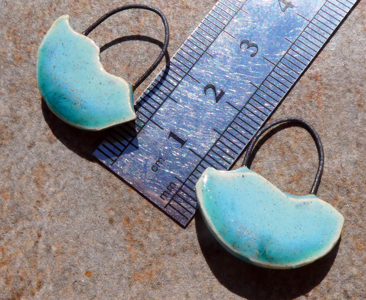 Ceramic Silver Wave Charms - #6